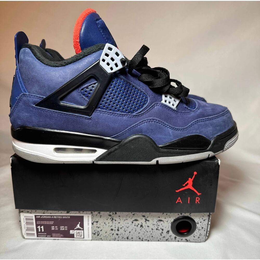 Size 11 - Nike Air Jordan 4 Retro Winter Loyal Blue Men's Shoes Ships Now